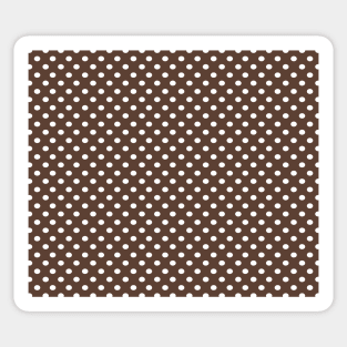 Brown and White Polka Dot Pattern Sticker